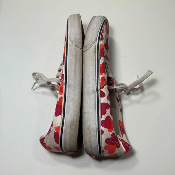 Vans Heart Pattern Lace Up Sneakers - Red and Pink Women’s Size 10/ Men’s 8.5 - Picture 7 of 10